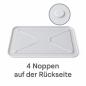 Preview: Brotschmierbrett Extra Kunststoff Weiß 26x18 cm mit Rand & Antirutsch