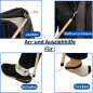 Preview: An- und Ausziehstab Deluxe 69 cm BRAUN Holzstab mit Doppelhaken für Kleidung & Schuhe Anziehhilfe