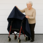 Preview: Rollator Garage mit Gewichtsband dunkelgrau wetterfeste Rollator Schutzhaube