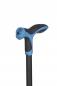 Preview: Antar Soft Step Gehstock BLAU Gehhilfe Spazierstock Wanderstock verstellbar