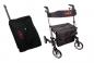 Preview: Antar Reise Rollator SILBER faltbar mit Transporttasche schwarz