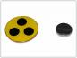 Preview: Blindenplakette gelb mit Magnet, Metall