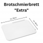 Preview: Brotschmierbrett Extra Kunststoff Weiß 26x18 cm mit Rand & Antirutsch