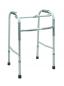 Preview: Gehbock faltbar Aluminium höhenverstellbar 2-in-1 Starr/Reziprok Gehhilfe silber bis 110kg