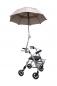 Preview: Rollatorschirm BEIGE Regenschirm Sonnenschirm Schirm inkl. Befestigung