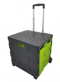 UPP Shopping Cart mit Deckel Einkaufshilfe Trolley faltbar Handwagen mit Sitzfläche