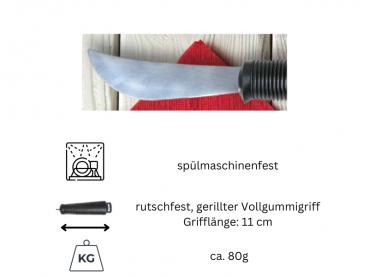 FLEX Essbesteck Senioren Messer mit Glattschliff, schwarz