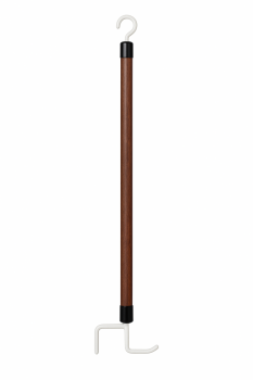 An- und Ausziehstab Deluxe 69 cm BRAUN Holzstab mit Doppelhaken für Kleidung & Schuhe Anziehhilfe