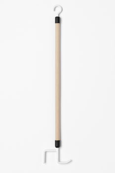 An- und Ausziehstab Deluxe 69 cm BEIGE Holzstab mit Doppelhaken für Kleidung & Schuhe Anziehhilfe