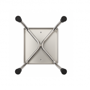 Trittstufe Metall verchromt – Tritthocker 23cm Höhe, rutschfest, 35x38cm Fläche