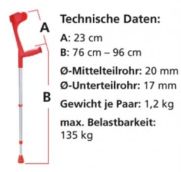 Unterarmgehstütze, grau