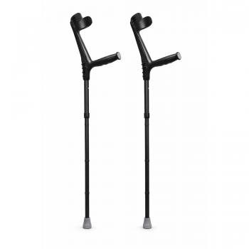 Unterarmgehstützen FALTBAR – 1 Paar Krücken höhenverstellbar schwarz
