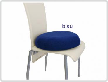 Latexkissen RUND mit Frotteebezug blau Sitzkissen Sitzkringel weich