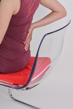 Keilkissen mit Baumwollbezug ROT Sitzkissen Sitzerhöhung Keil