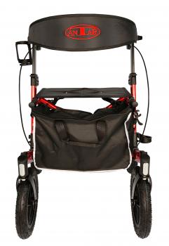 Antar AT51045 Outdoor Rollator Premium inkl. Rückengurt Rollatortasche Gehstock- und Getränkehalter