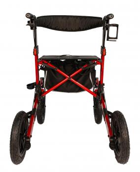 Antar AT51045 Outdoor Rollator Premium inkl. Rückengurt Rollatortasche Gehstock- und Getränkehalter
