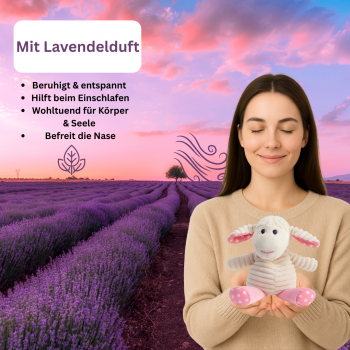 Warmies Schaf Pünktchen – Wärmetier Lavendel Hirse Kuscheltier 27cm Baby
