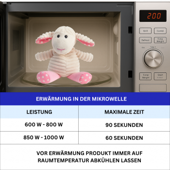 Warmies Schaf Pünktchen – Wärmetier Lavendel Hirse Kuscheltier 27cm Baby