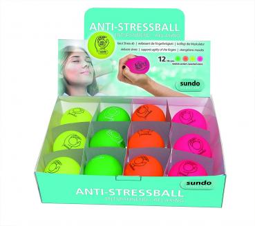 Anti-Stressball farbl. sortiert  Display à 12 Stück