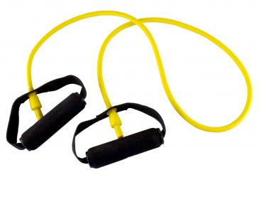 Body-Tube 125 cm gelb leicht mit Schaumgriff  Tube Fitnessband