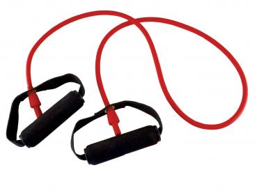 Body-Tube 125 cm rot mittel mit Schaumgriff  Tube Fitnessband