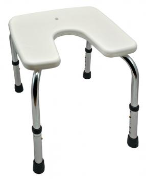 Duschhocker Standard mit Hygieneausschnitt OHNE Rückenlehne