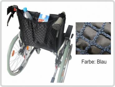 Einkaufsnetz blau mit Futter Rollator Rollstuhlnetz 35x35 cm 5 kg
