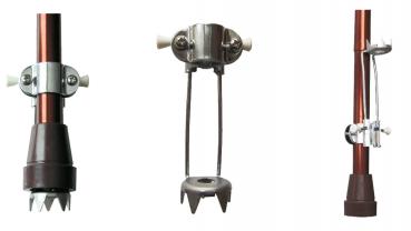 Eiskralle 1 St. für Gehstock & Krücke – 5 Spitzen, klappbar, rutschfest