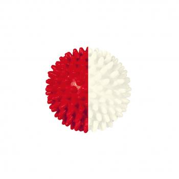 Igelball **FAN** ø 7 cm, rot/weiß