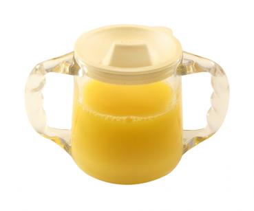 Klarsicht-Trinkbecher 2 Henkel  ca. 300ml extra schwer Kunststoff