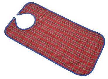 Lätzchen rot-kariert 45 x 90cm Essschürze Esslatz Kleiderschutz