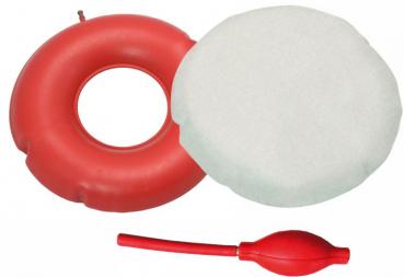 Luftkissen-SET 40 cm mit Pumpe und Frotteebezug, weiß