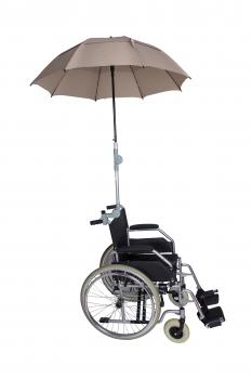 Rollatorschirm BEIGE Regenschirm Sonnenschirm Schirm inkl. Befestigung