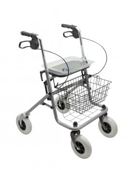 Rollator Gehhilfe Gehwagen silber