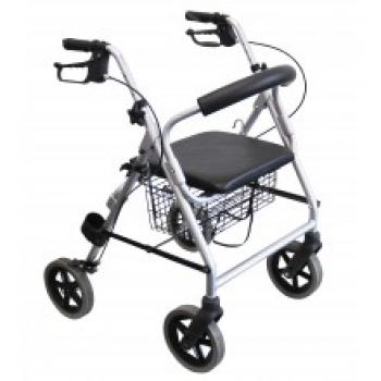 Rollator LR 56 Leichtgewichtrollator silber Gehwagen faltbar TM