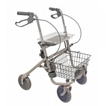 Rollator Standard TM silber Gehwagen faltbar höhenverstellbare Griffe