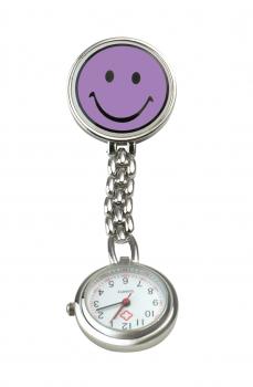 Schwestern-Uhr SMILEY lila