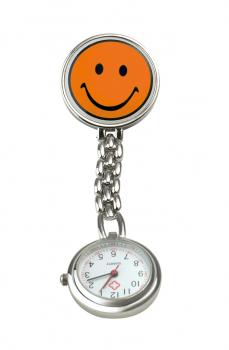 Schwestern-Uhr SMILEY orange