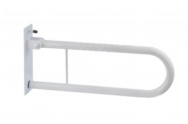 Sicherheits-Stützklappgriff Edelstahl WEIß 60 cm Stützklappgriff Haltegriff