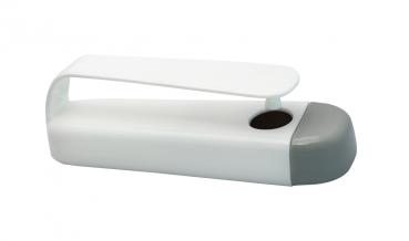 Tablettenausdrücker – Pillen Ausdrückhilfe einhändig Senioren weiß grau