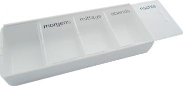 Tablettendose groß 4-Fächer Pillenbox Tablettenbox Dosierer