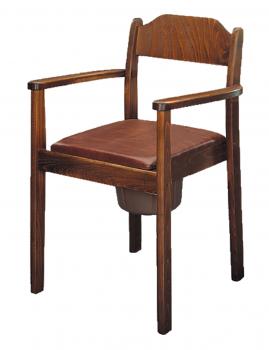 Toilettenstuhl Holz dunkel