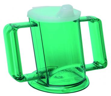 Trinkbecher "HANDYCUP" grün-transparent