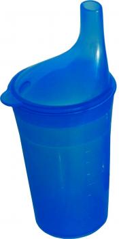 Trinkbecher Schnabelbecher Tee, langes Mundstück, blau