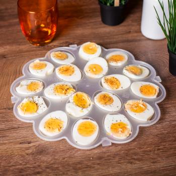 UPP Eier-Tablett Zubereitung und Präsentation Transport von 18 Eierhälften mit passendem Deckel