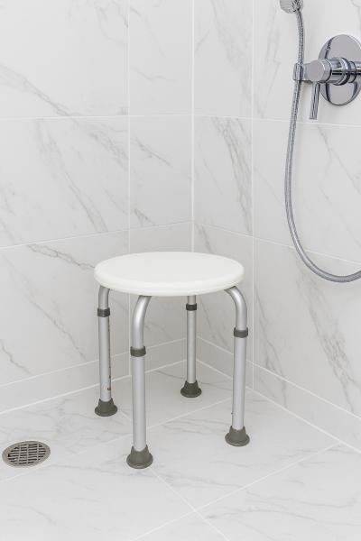 Duschhocker rund 8-fach höhenverstellbar Badhocker Schemel Hocker