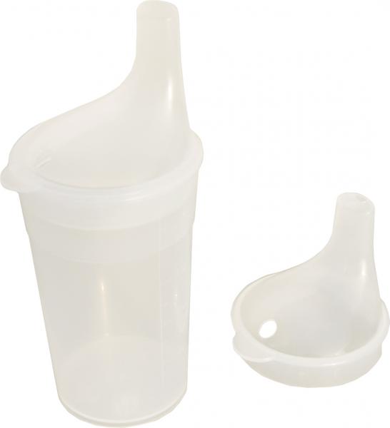 Trinkbecher SET Tee und Brei mit Halter langes Mundstück TRANSPARENT