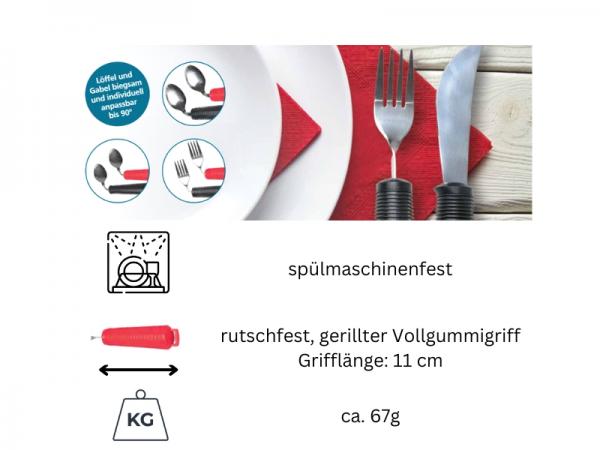 Besteck FLEX Teelöffel rot