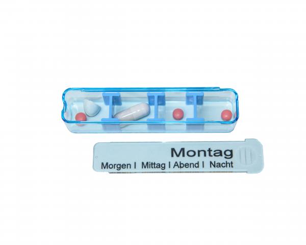 Medi Memo Wochendispenser Tablettendose mit getrennten Fächern