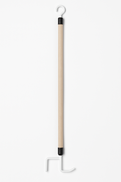 An- und Ausziehstab Deluxe 69 cm BEIGE Holzstab mit Doppelhaken für Kleidung & Schuhe Anziehhilfe